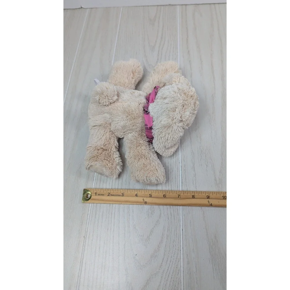 Dressbarn Plush Puppy Dog Tan Pink Bandana 2010 Yellow Lab Retriever Cancer Logo